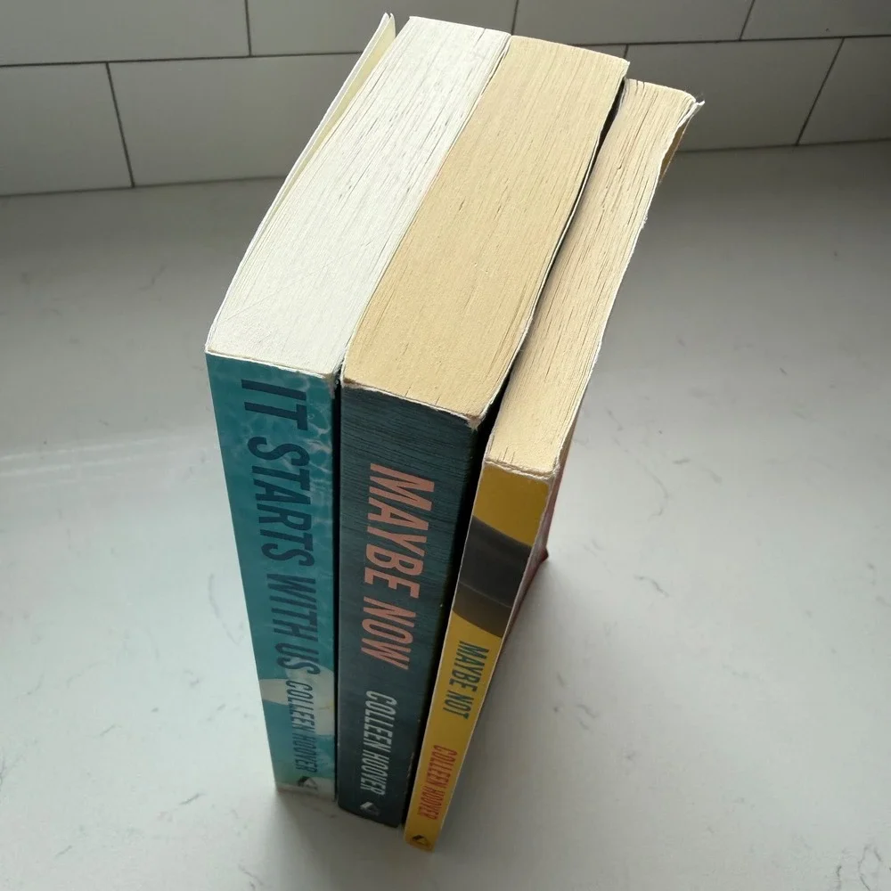 Colleen Hoover 3x Book Bundle It Starts With Us Maybe‎ Now Maybe Not Paperback